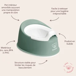 Pot smart vert profond et blanc