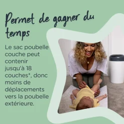 Poubelle à couches simplee gris