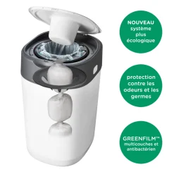 Poubelle à couches twist & click + recharges par 12