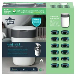 Poubelle à couches twist & click + recharges par 12