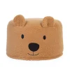 Pouf enfant teddy bear beige en bouclette - 40 cm