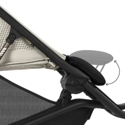 Poussette avi spin 3 roues tout-terrain et running fog grey