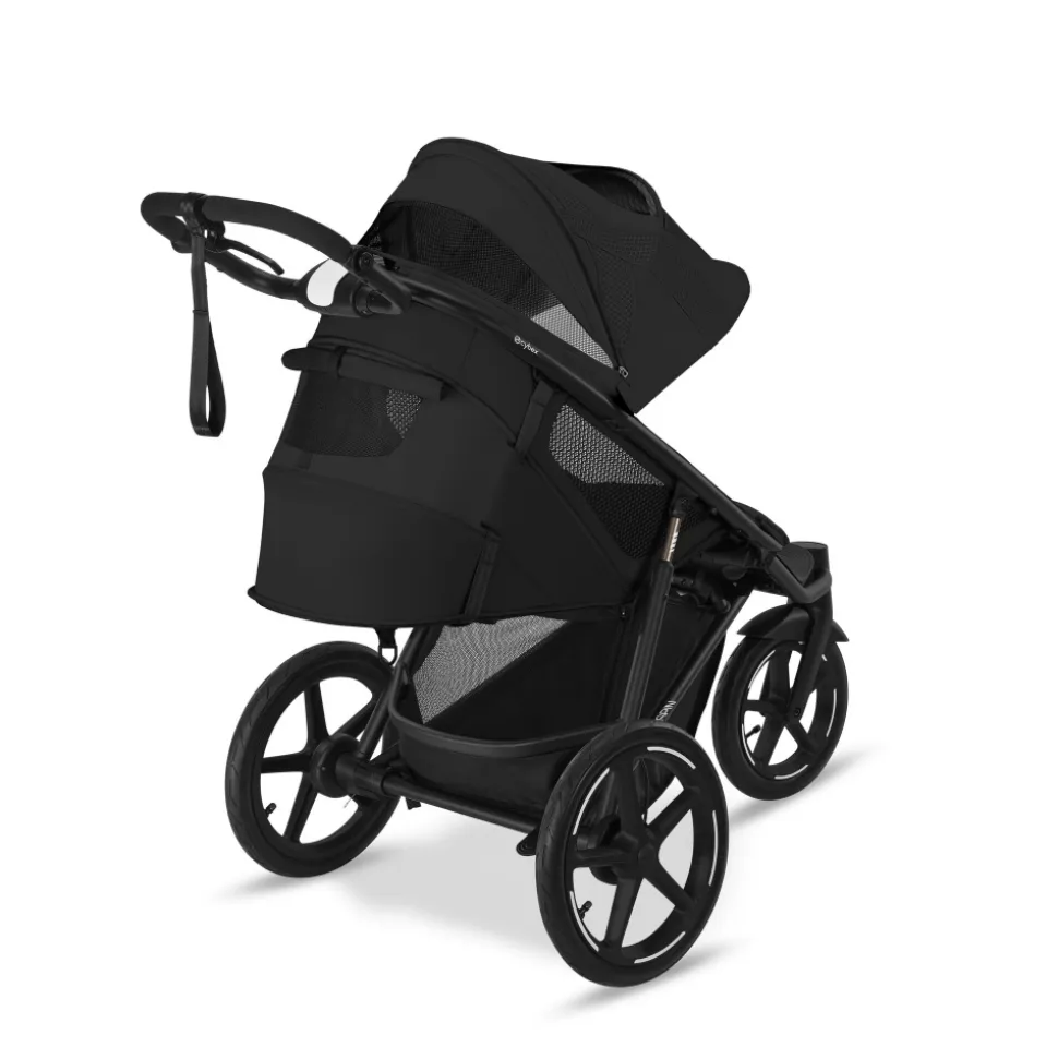 Poussette avi spin 3 roues tout-terrain et running moon black