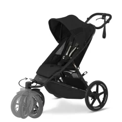Poussette avi spin 3 roues tout-terrain et running moon black