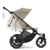 Poussette avi spin 3 roues tout-terrain et running almond beige