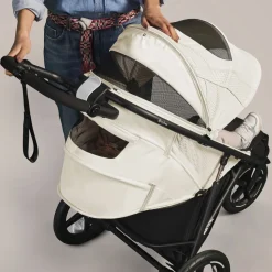 Poussette avi spin 3 roues tout-terrain et running seashell beige