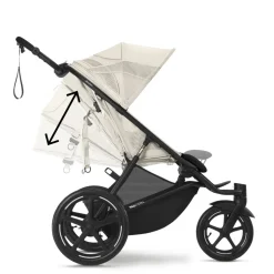 Poussette avi spin 3 roues tout-terrain et running seashell beige
