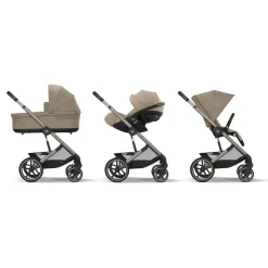 Poussette balios s lux 3 almond beige châssis taupe