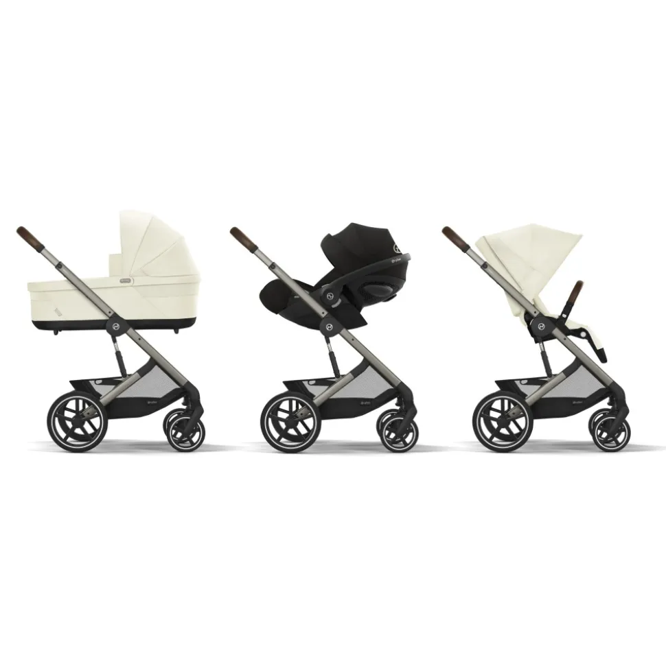Poussette balios s lux 3 seashell beige châssis taupe