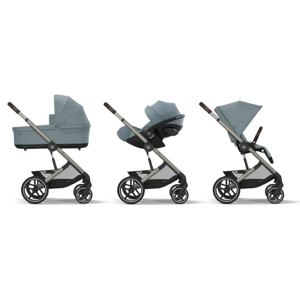 Poussette balios s lux 3 stormy blue châssis taupe