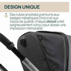 Poussette bellagio black satin
