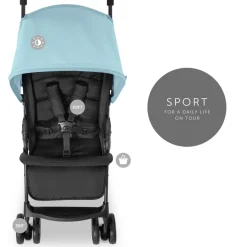 Poussette canne sport blue