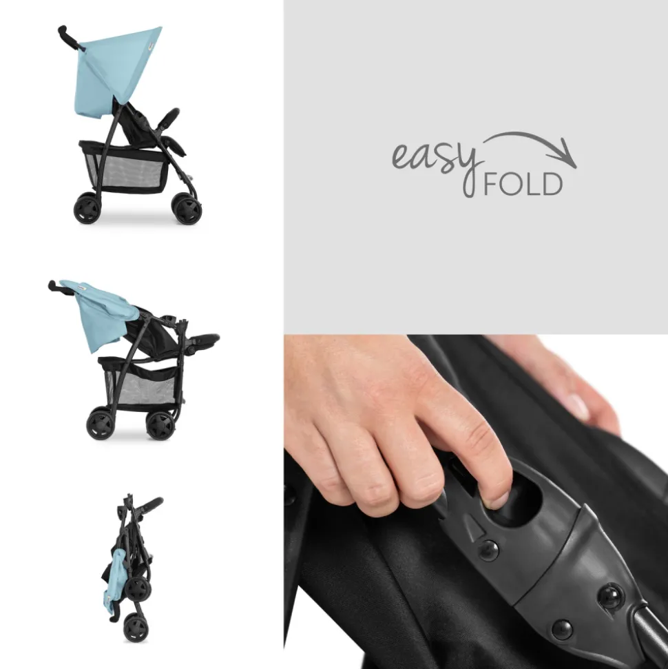 Poussette canne sport blue