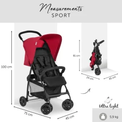 Poussette canne sport red