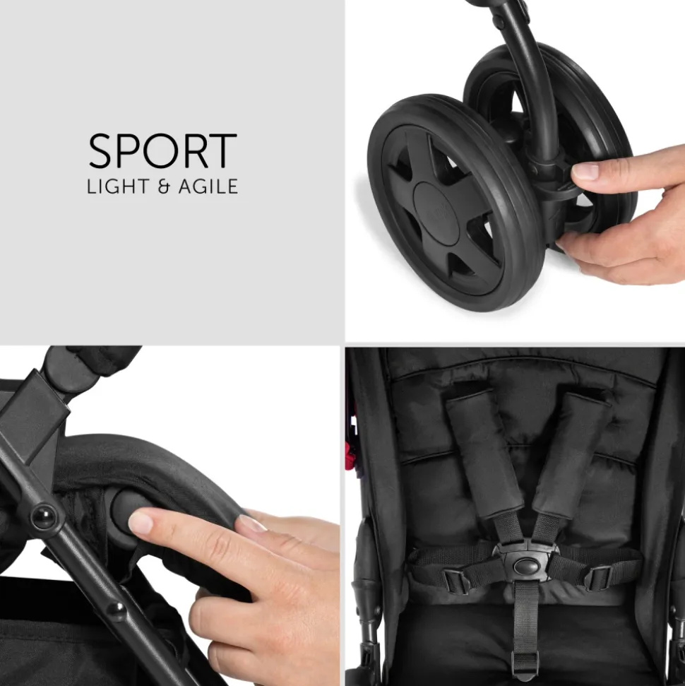 Poussette canne sport red