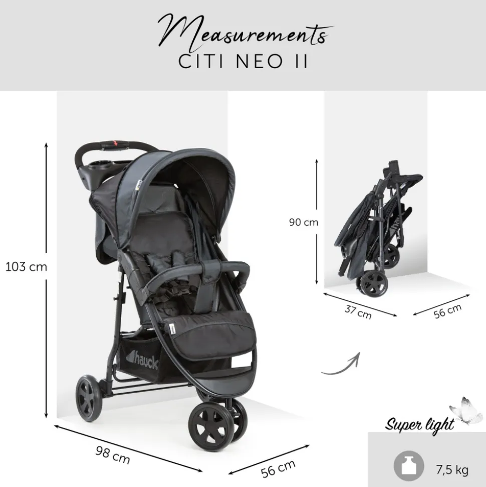 Poussette citi neo ii caviar/stone