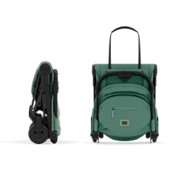 Poussette compacte coya leaf green châssis matt black
