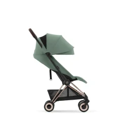 Poussette compacte coya leaf green châssis rosegold