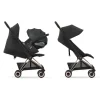 Poussette compacte coya mirage grey châssis matt black