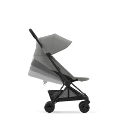 Poussette compacte coya mirage grey châssis matt black