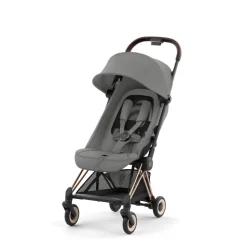 Poussette compacte coya mirage grey châssis rosegold