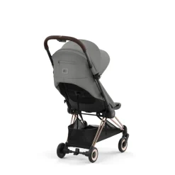 Poussette compacte coya mirage grey châssis rosegold