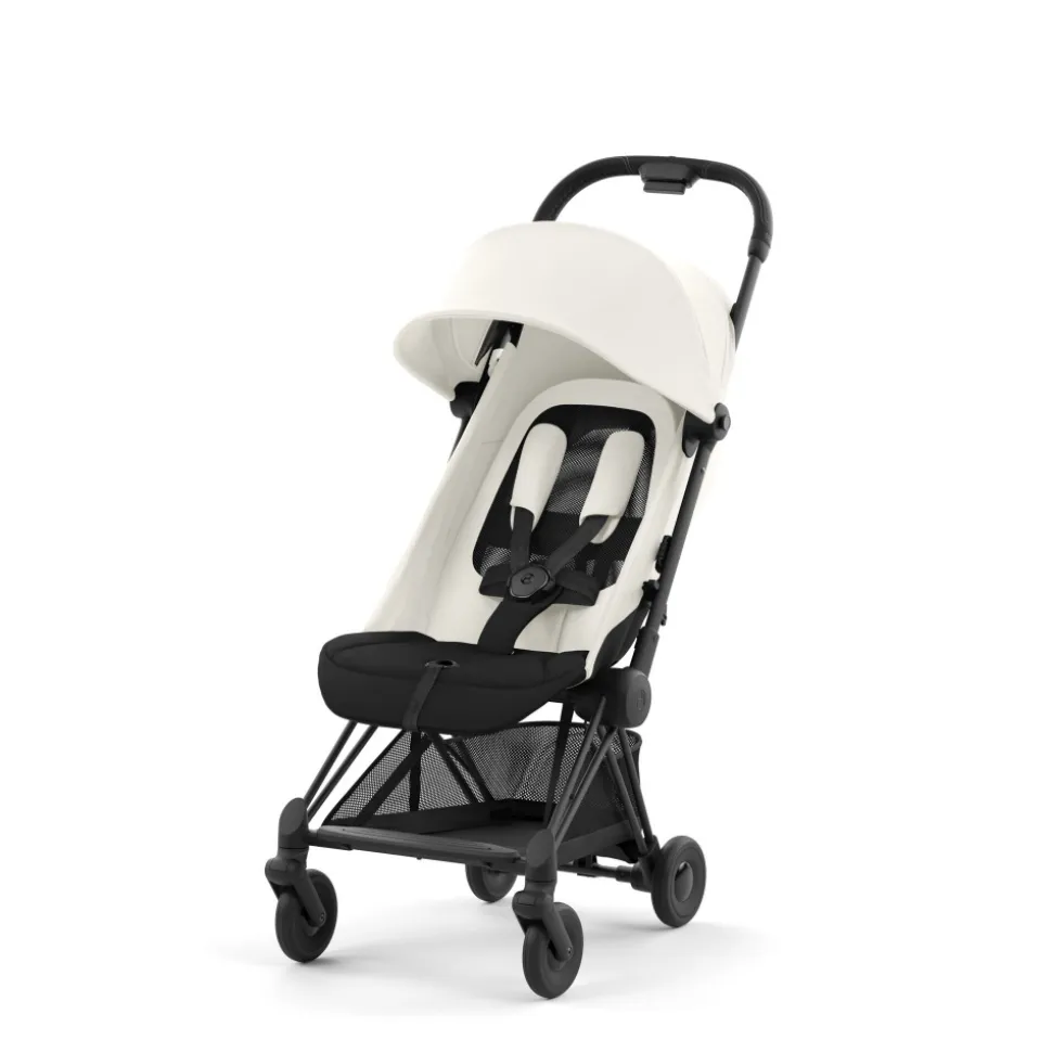 Poussette compacte coya off white châssis matt black
