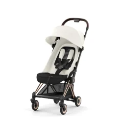 Poussette compacte coya off white châssis rosegold