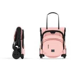Poussette compacte coya peach pink châssis matt black