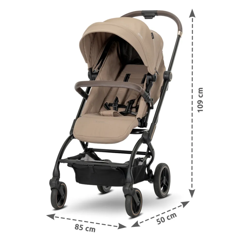 Poussette compacte makaya rotative 360° noir