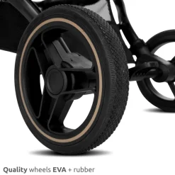 Poussette compacte makaya rotative 360° noir
