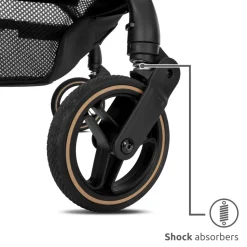 Poussette compacte makaya rotative 360° gris