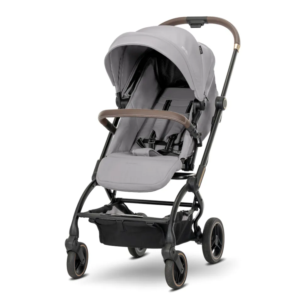 Poussette compacte makaya rotative 360° gris