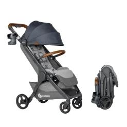 Poussette compacte metro+ deluxe gris bleu