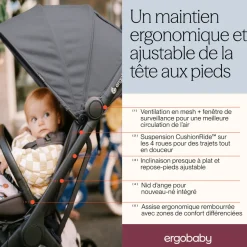 Poussette compacte metro 3 natural beige