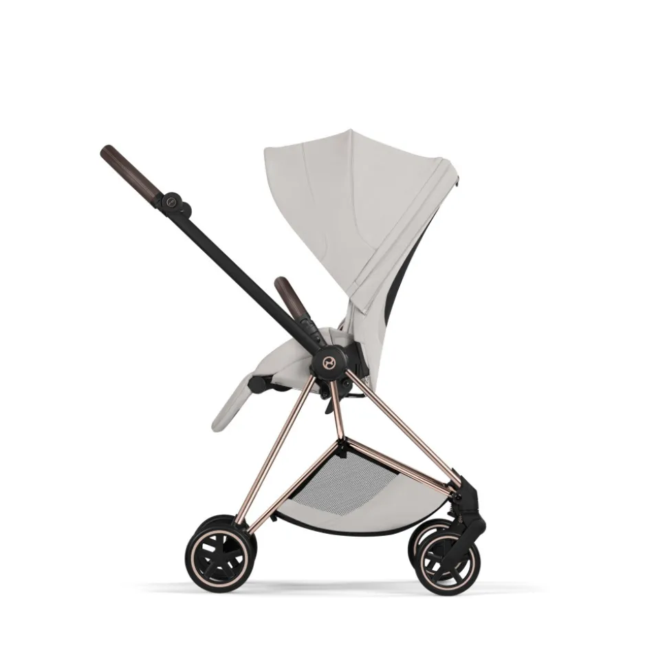 Poussette compacte mios 4 city grey châssis rosegold