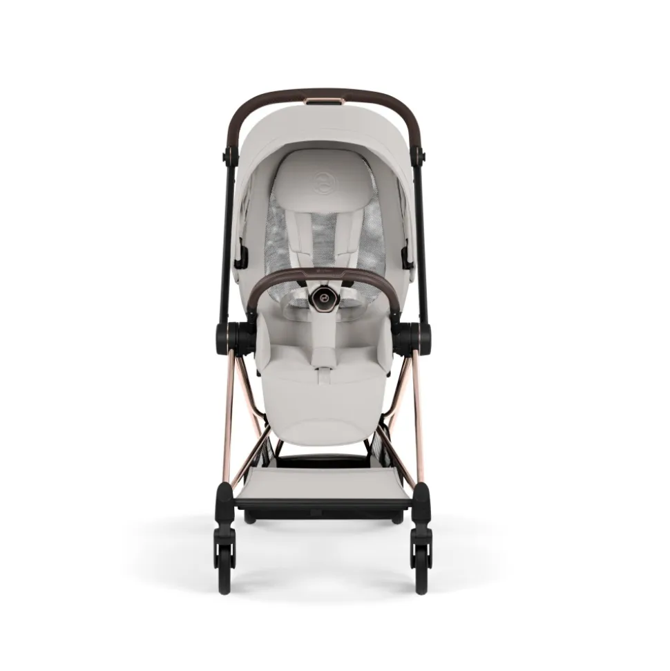 Poussette compacte mios 4 city grey châssis rosegold