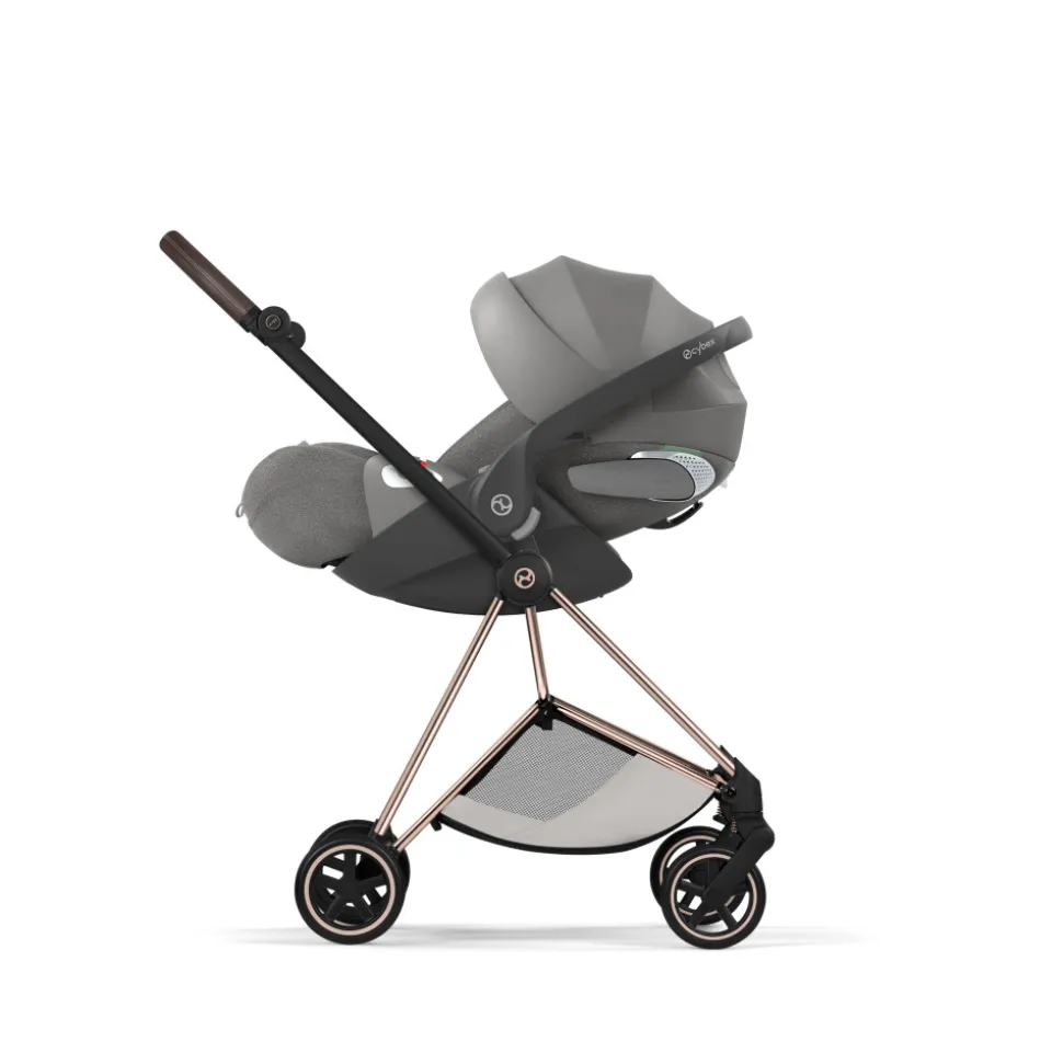 Poussette compacte mios 4 city grey châssis rosegold