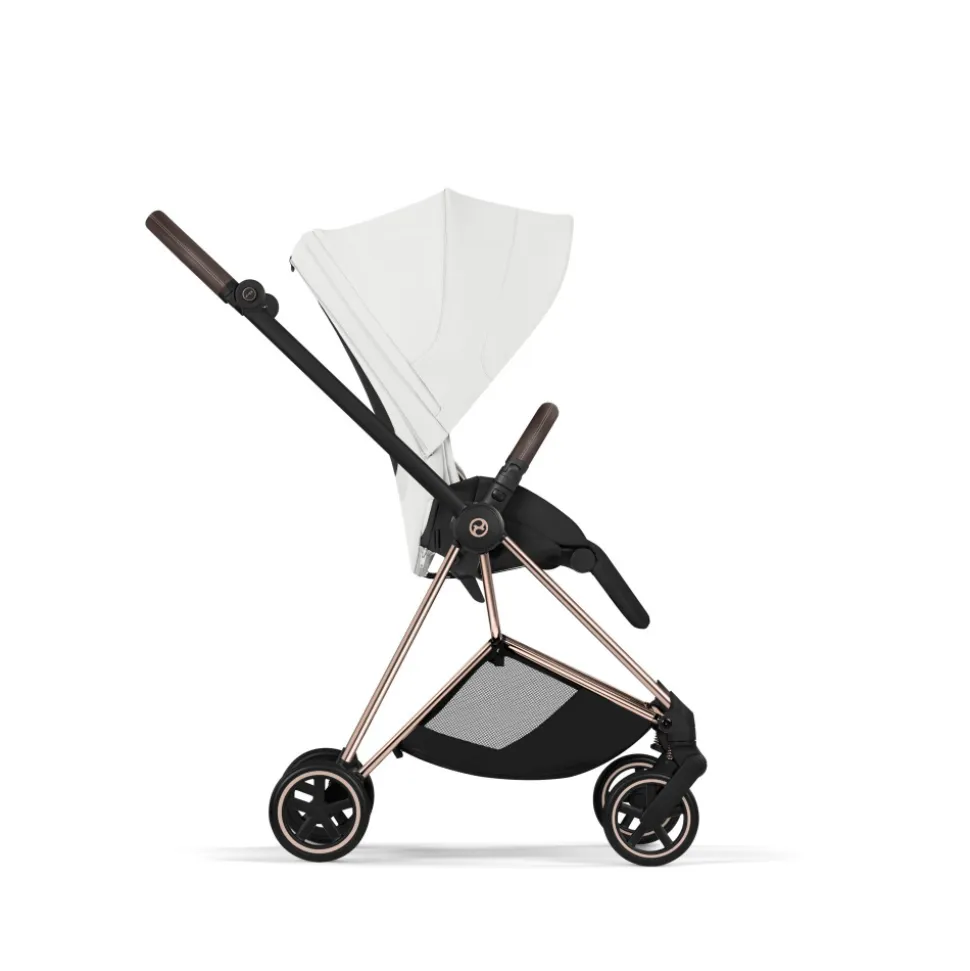 Poussette compacte mios 4 off white châssis rosegold