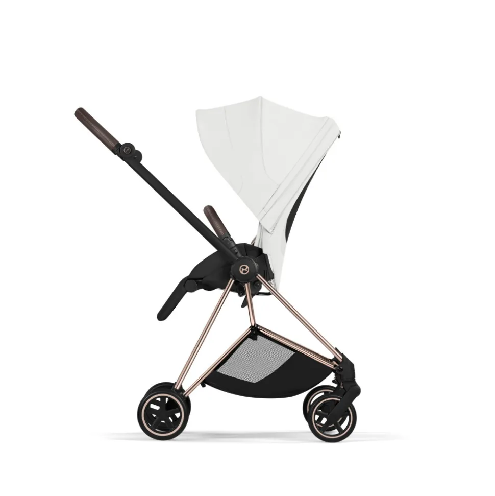 Poussette compacte mios 4 off white châssis rosegold