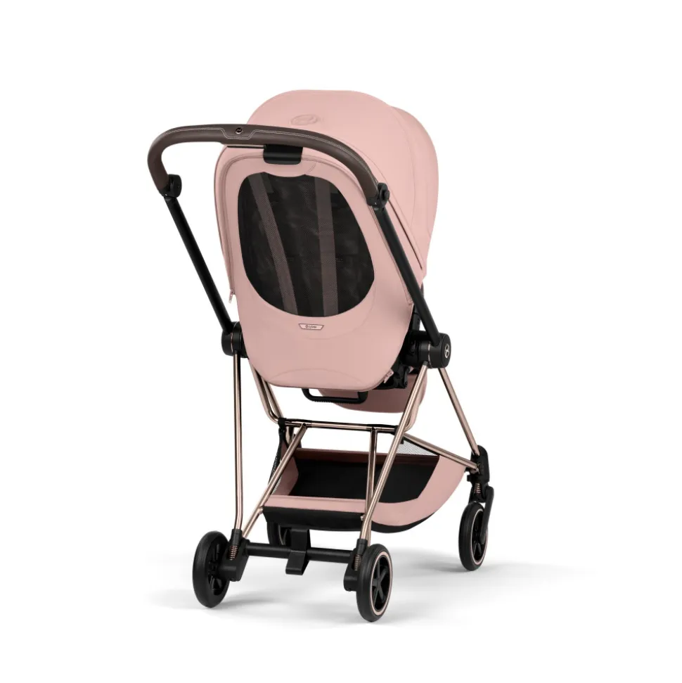Poussette compacte mios 4 peach pink châssis rosegold