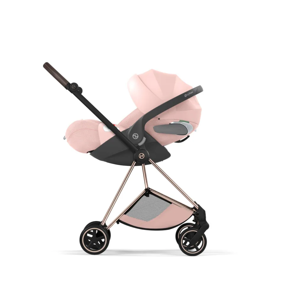 Poussette compacte mios 4 peach pink châssis rosegold