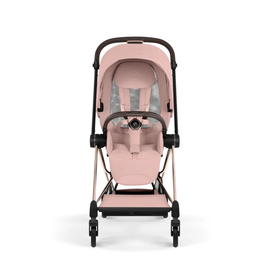 Poussette compacte mios 4 peach pink châssis rosegold