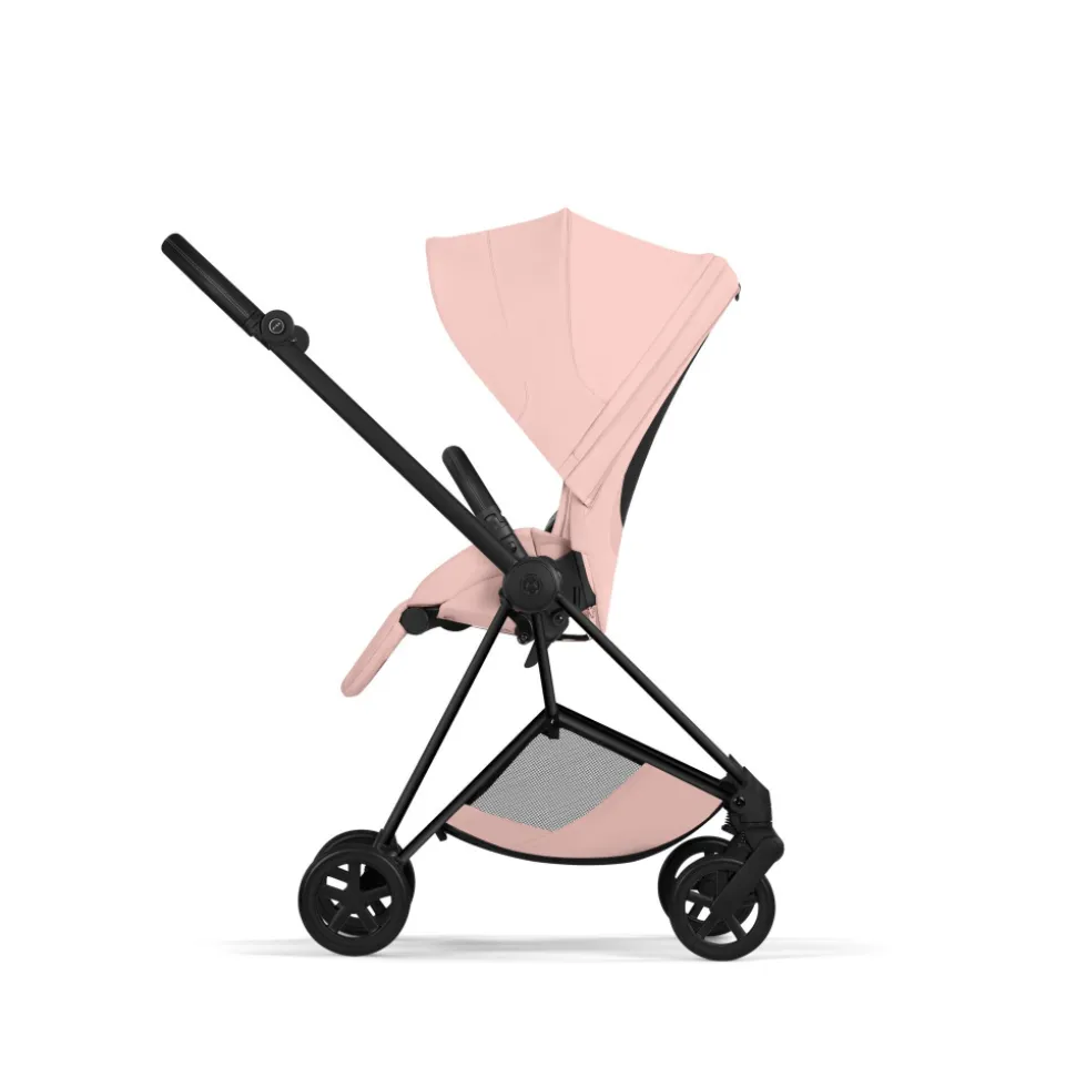Poussette compacte mios 4 peach pink châssis matt black