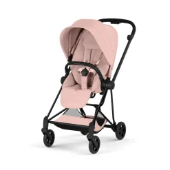 Poussette compacte mios 4 peach pink châssis matt black