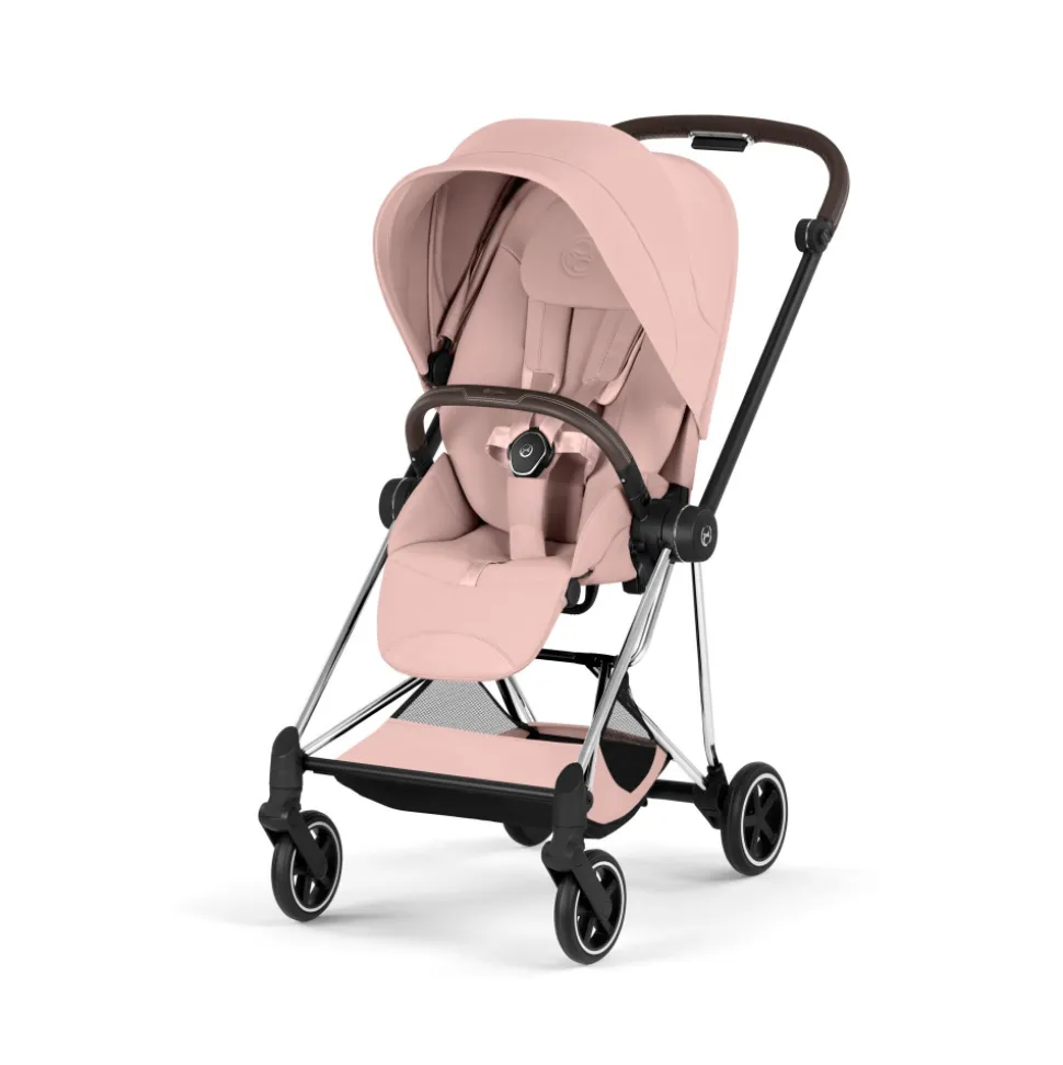 Poussette compacte mios 4 peach pink châssis chrome