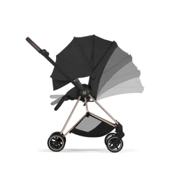 Poussette compacte mios 4 sepia black châssis chrome
