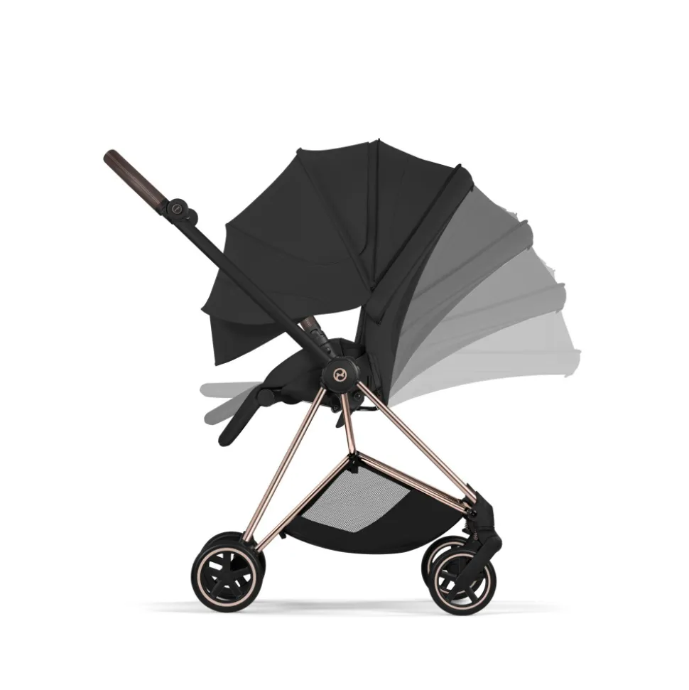 Poussette compacte mios 4 sepia black châssis chrome
