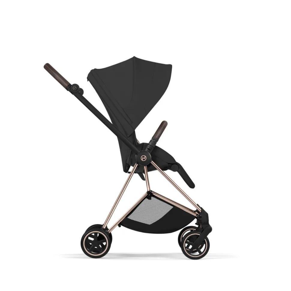Poussette compacte mios 4 sepia black châssis rosegold