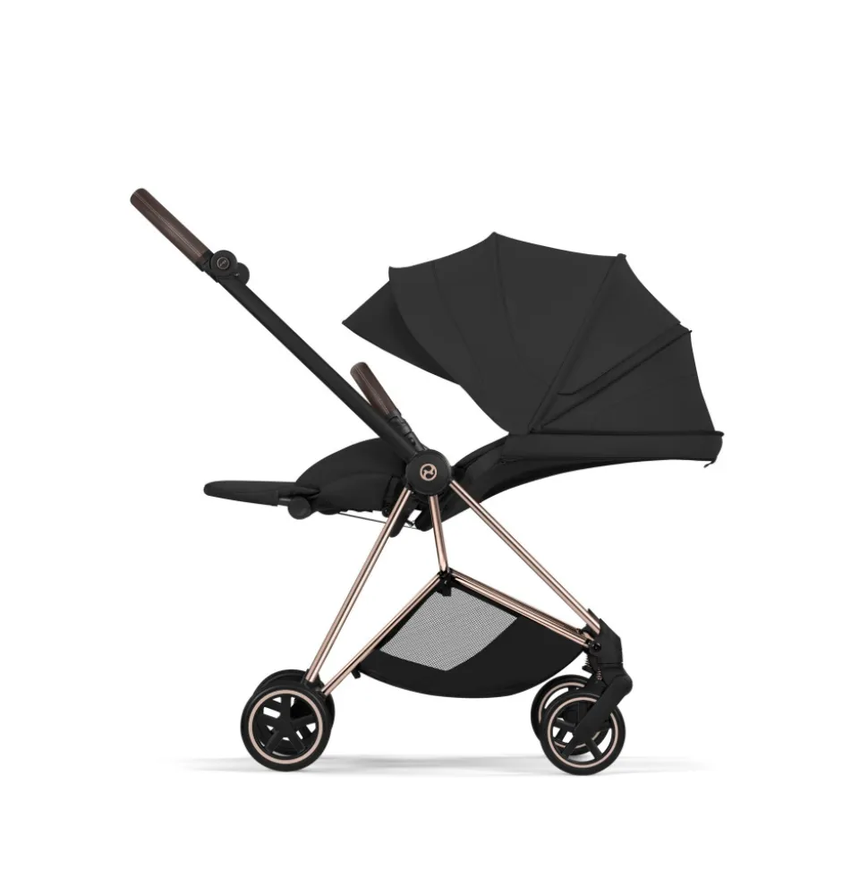 Poussette compacte mios 4 sepia black châssis rosegold